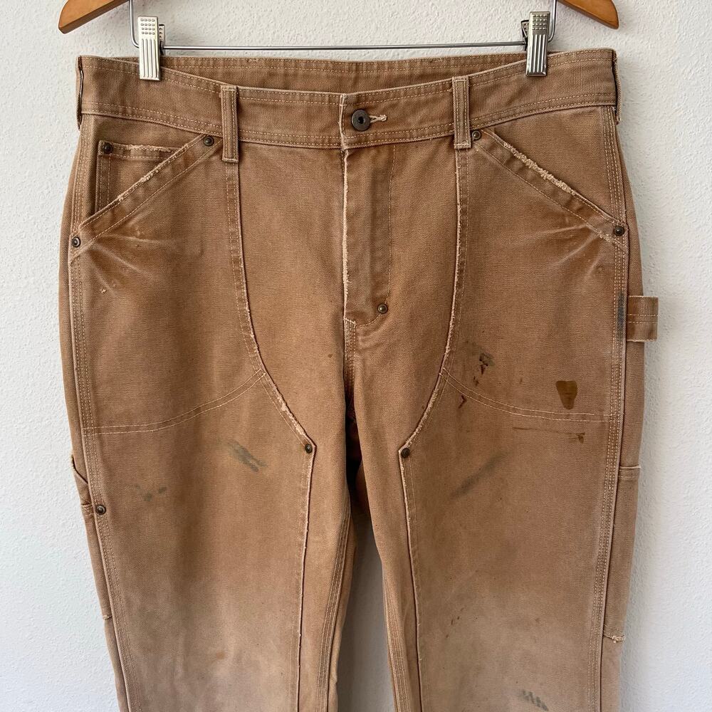 Vintage 90s / Y2K Polo Ralph Lauren Canvas Carpenter Pants // Size 34 x 34 - Picture 2 of 7